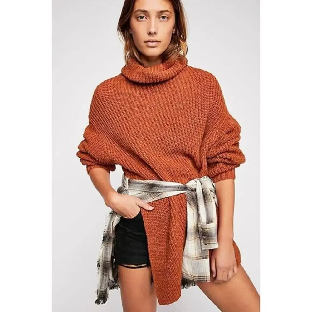 Free People Burnt Orange Sweater